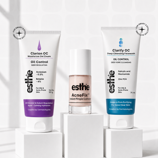 Clarion OC Moisturizer + Acne Fix instant Pimple Corrector + Clarify OC Deep Cleansing Facewash