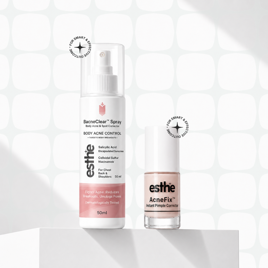 BacneClear Body Acne Spray + AcneFix Instant Pimple Corrector Combo