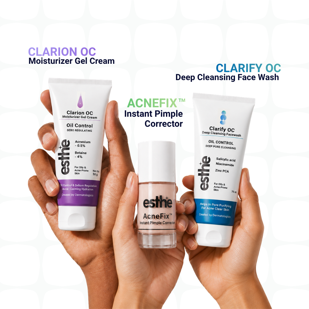 Clarion OC Moisturizer + Acne Fix instant Pimple Corrector + Clarify OC Deep Cleansing Facewash
