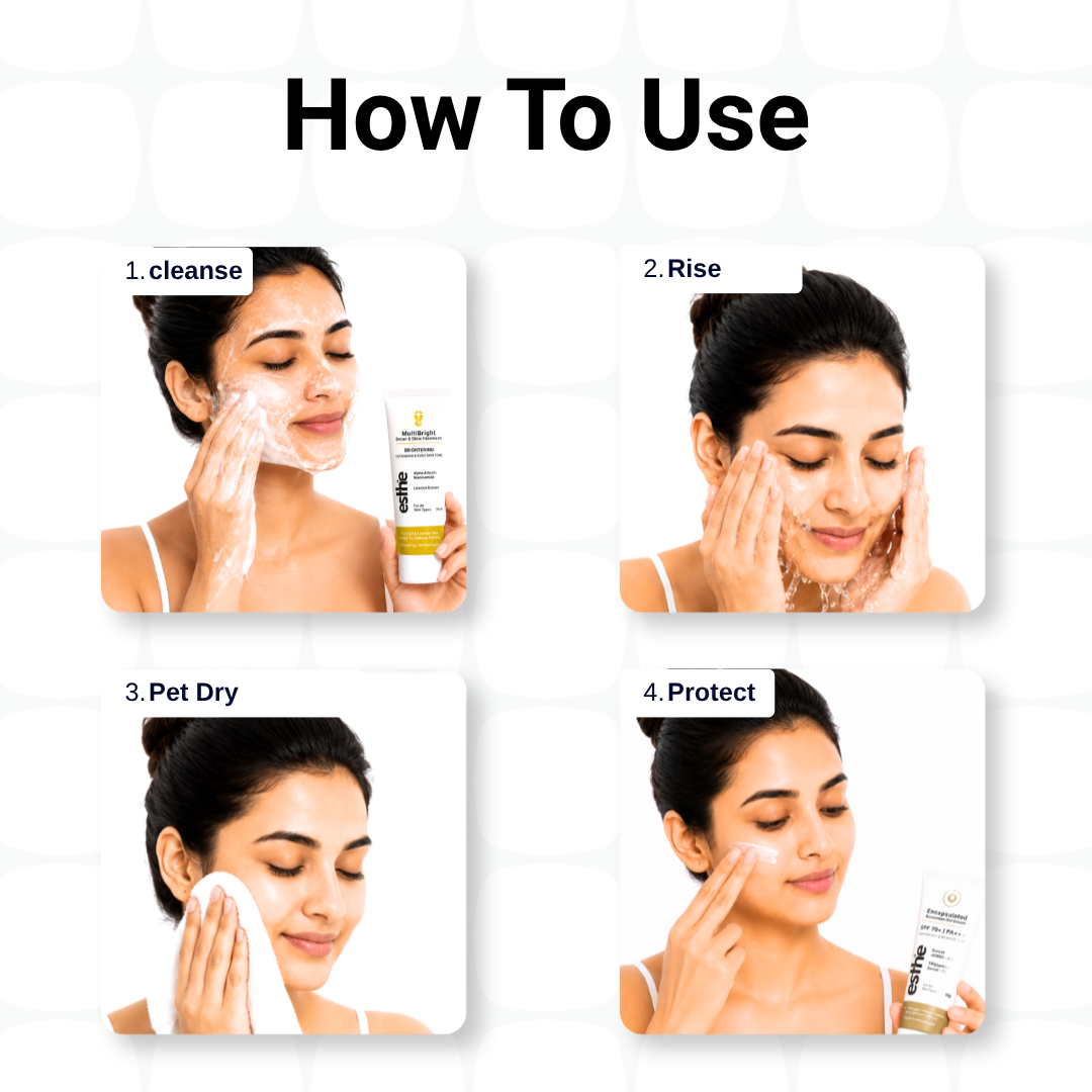 Encapsulated Sunscreen + Multibright Detan & Glow Facewash Combo
