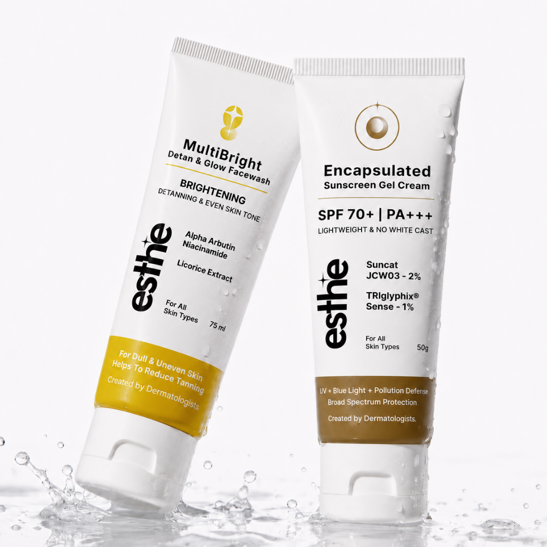 Encapsulated Sunscreen + Multibright Detan & Glow Facewash Combo