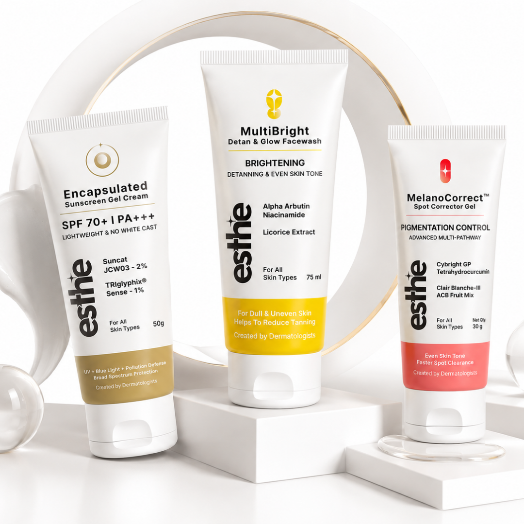 MultiBright Detan & Glow Facewash + MelanoCorrect™ Spot Corrector + Encapsulated Sunscreen Combo